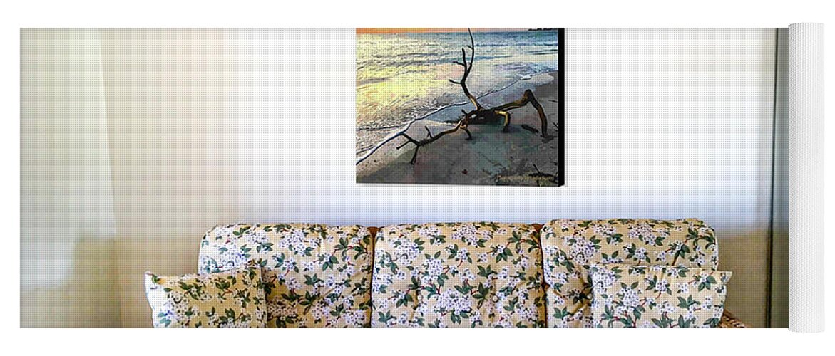 Single Photo Example In Canvas Yoga Mat featuring the photograph Canvas Driftwood by Susan Molnar