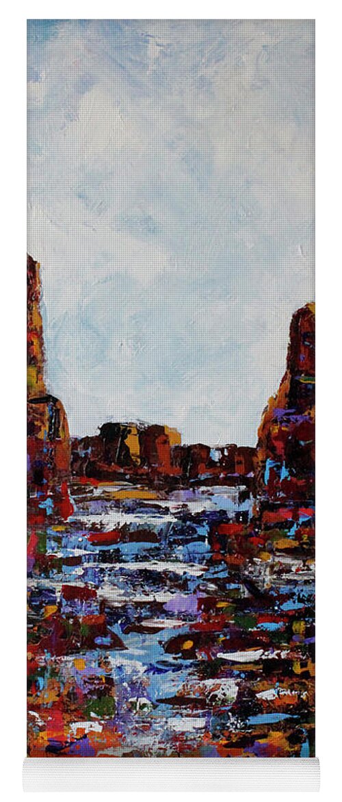 Grand Canyon Yoga Mat featuring the painting Canyon Creek #1 by Lance Headlee