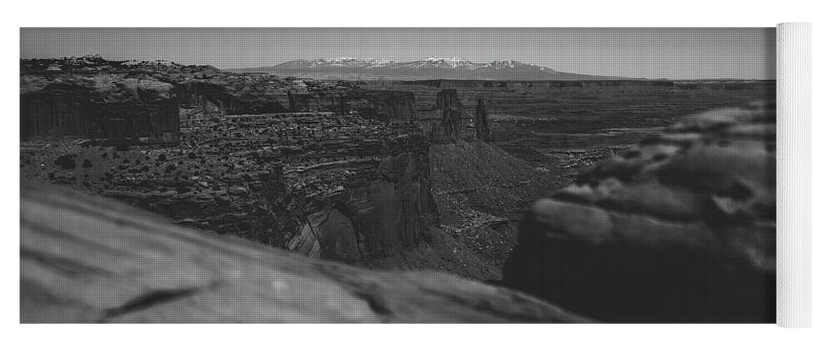  Yoga Mat featuring the photograph Canyonlands BW by William Boggs