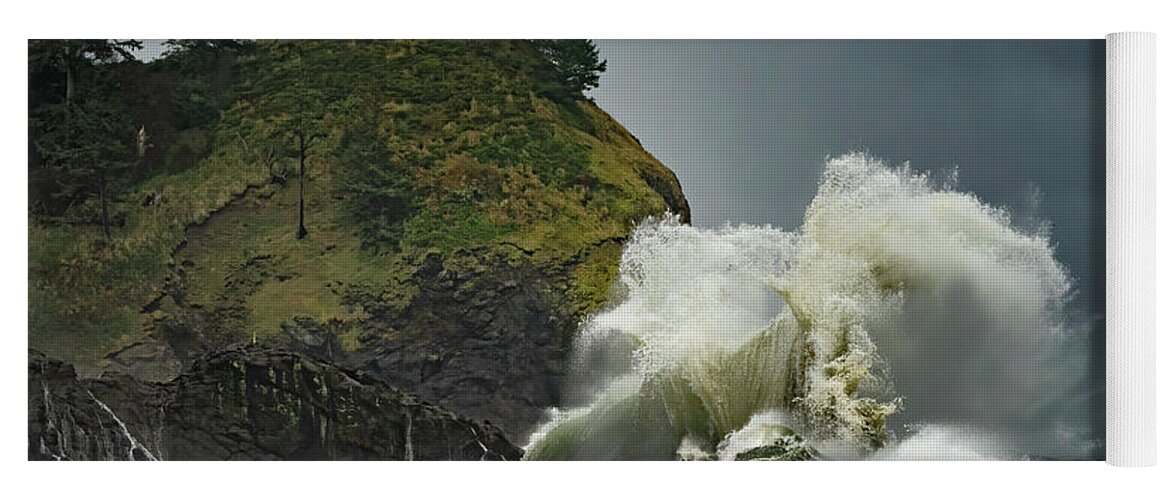 Oregon Yoga Mat featuring the photograph Cape Disappointment by David Soldano