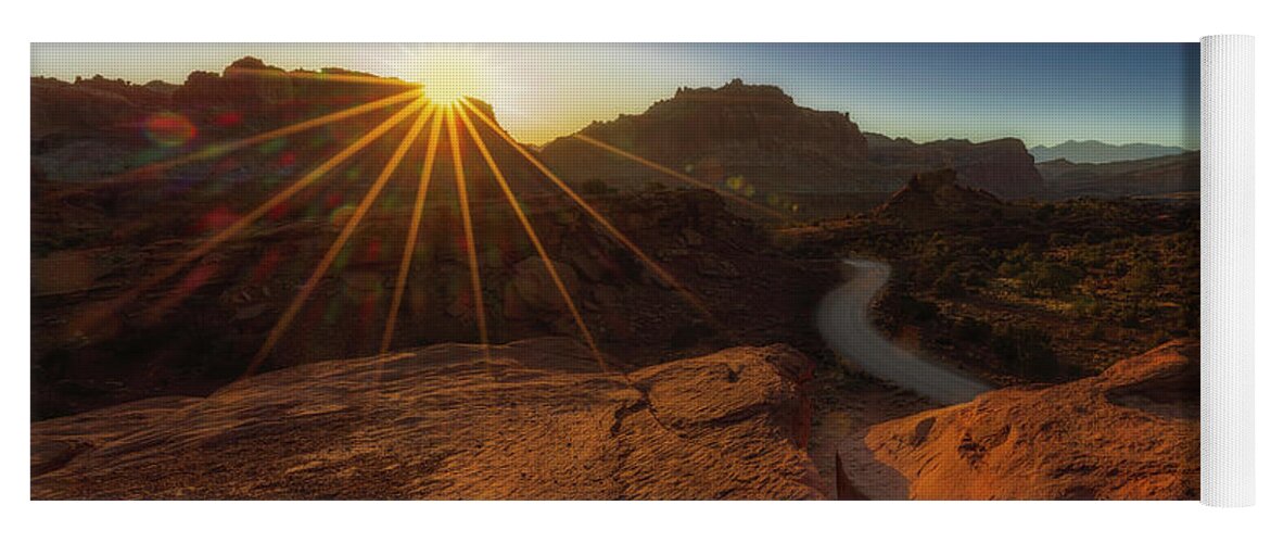Capitol Reef National Park Yoga Mat featuring the photograph Capitol Reef Sunrise by Susan Candelario