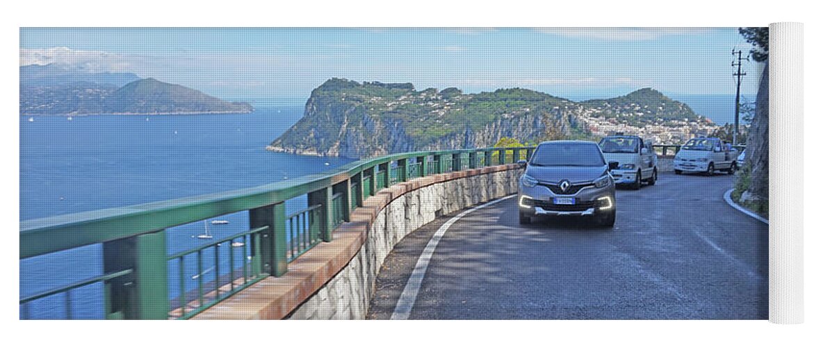 Capri Yoga Mat featuring the photograph Capri Coastal Drive by Yvonne Jasinski
