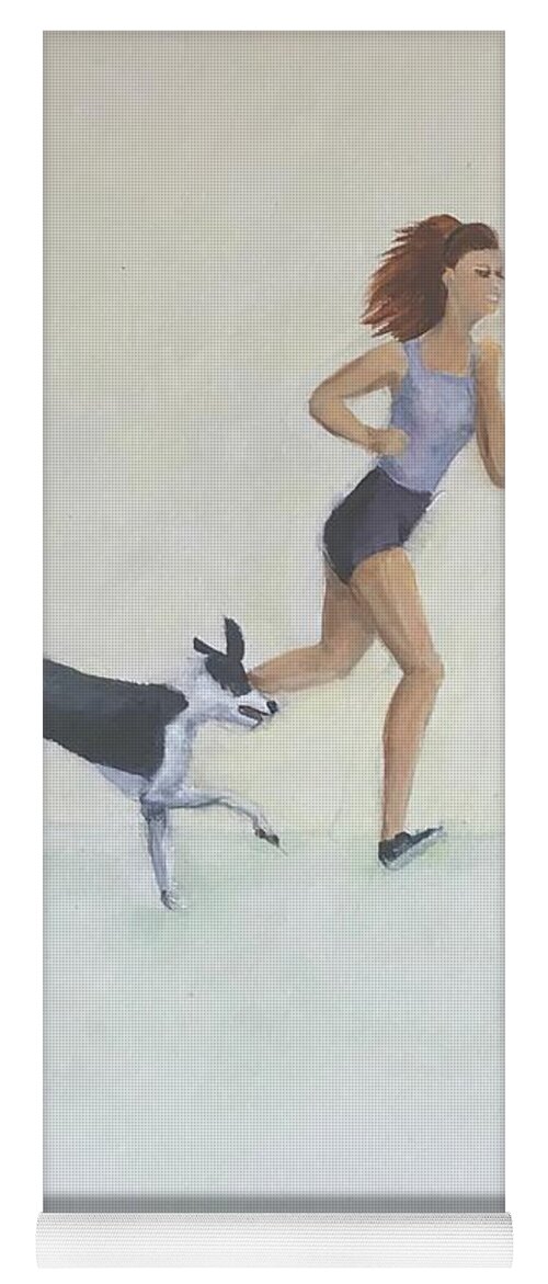 Dog Yoga Mat featuring the painting Captivating Lady 6 by Deborah Naves