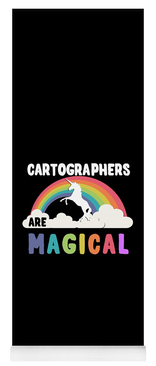 Funny Yoga Mat featuring the digital art Cartographers Are Magical by Flippin Sweet Gear