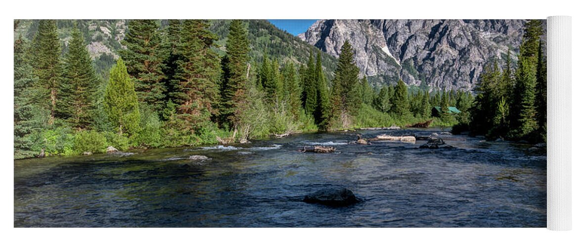 Wyoming Yoga Mat featuring the photograph Cascade Creek, Grand Tetons National Park by Marcy Wielfaert