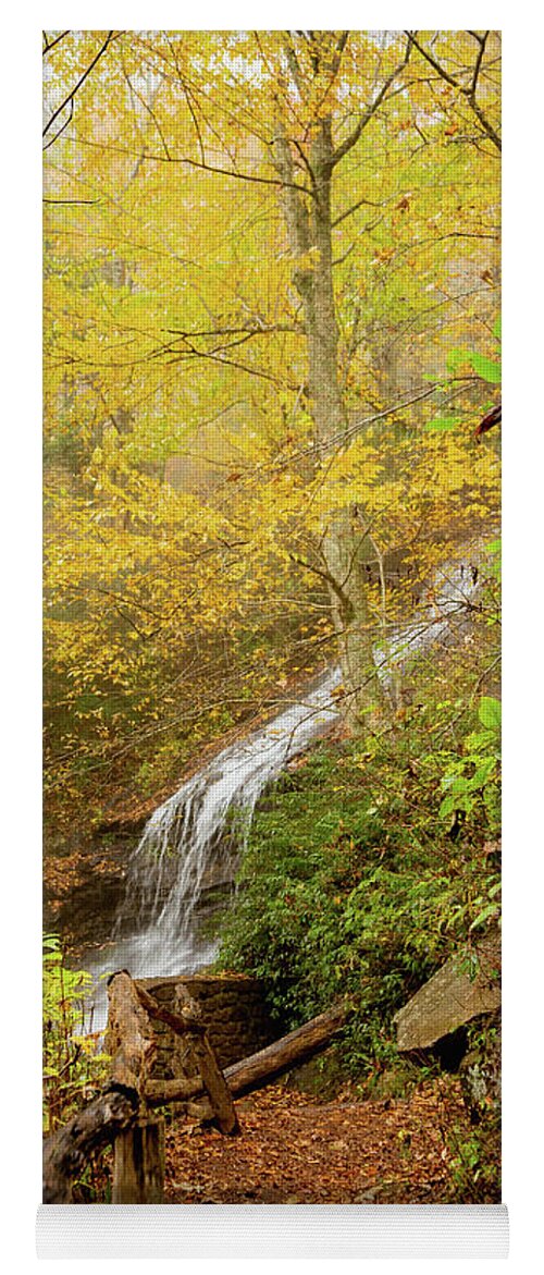 Nature Yoga Mat featuring the photograph Cascade Falls 3 by Cindy Robinson