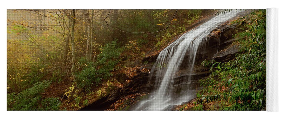 Nature Yoga Mat featuring the photograph Cascade Falls 5 by Cindy Robinson