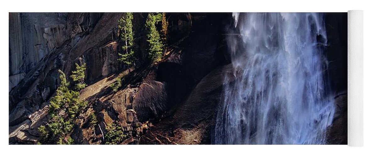 Nevada Falls Yoga Mat featuring the photograph Cascading Water Nevada Fall by Brett Harvey