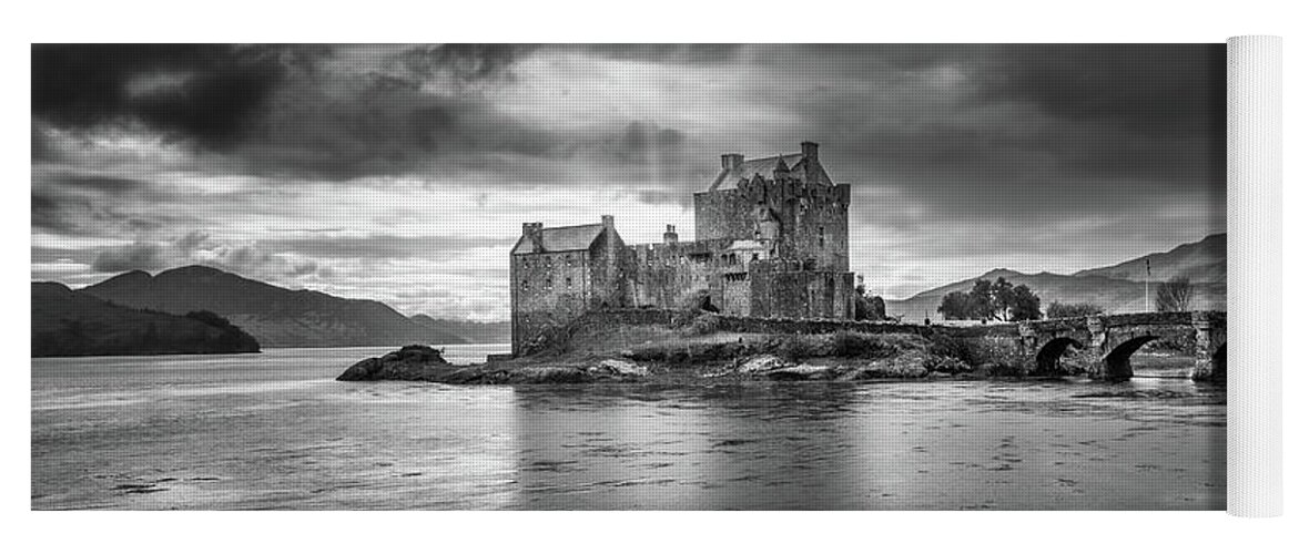 Scotland Yoga Mat featuring the photograph Castle in the storm by Bradley Morris