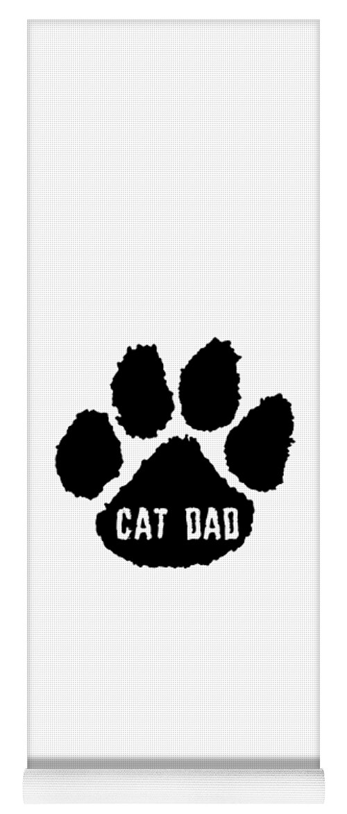 Cat Dad Yoga Mat featuring the digital art Cat Dad by Denise Morgan