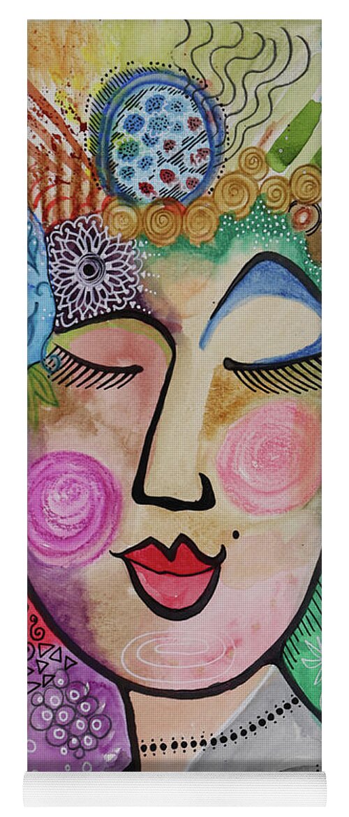 Painting Yoga Mat featuring the painting Celebrate by Lisa Mutch