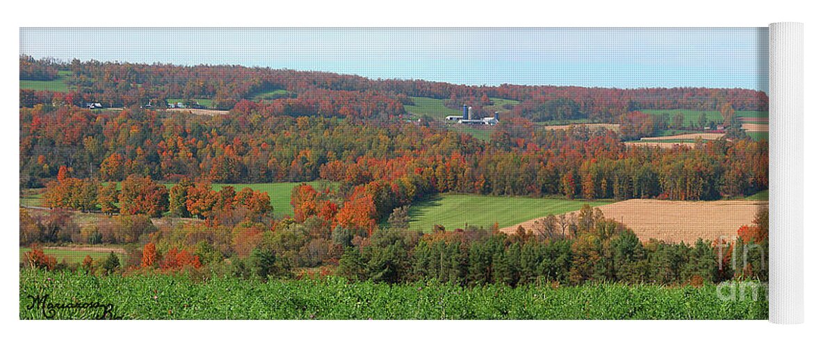 Landscape Yoga Mat featuring the photograph Central New York in the Fall by Mariarosa Rockefeller