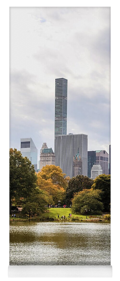New York Yoga Mat featuring the photograph Central Park In Autumn by Alberto Zanoni