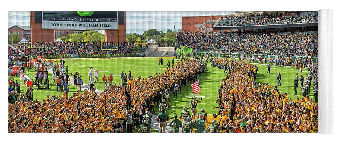Baylor Line Yoga Mat featuring the photograph Ceremonial Running of the Baylor Line by Stephen Stookey