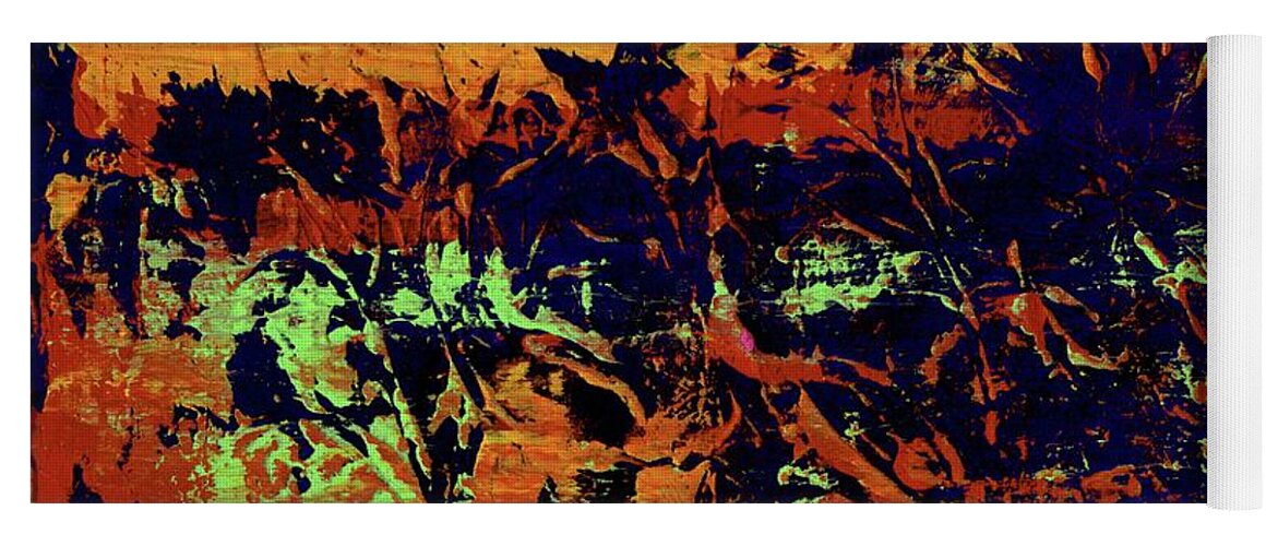 Abstract Yoga Mat featuring the painting Change of Pace 3 by Angela Bushman