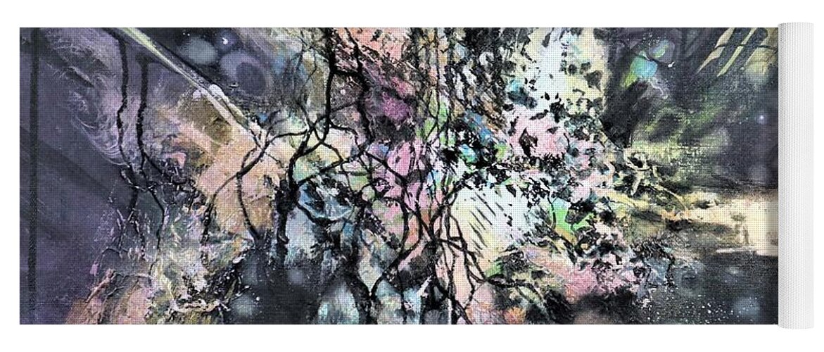 Abstract Yoga Mat featuring the painting Chaos by Tom Shropshire