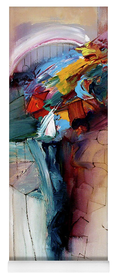 Abstract Yoga Mat featuring the painting Chapter Two by Jim Stallings