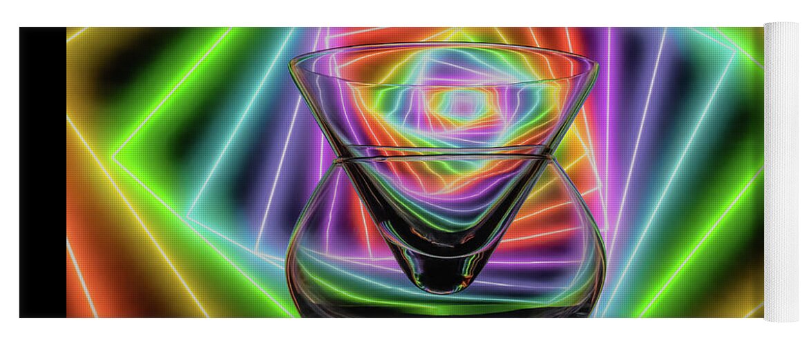 Refracting Glassware Yoga Mat featuring the photograph Cheers to the Season by Sylvia Goldkranz