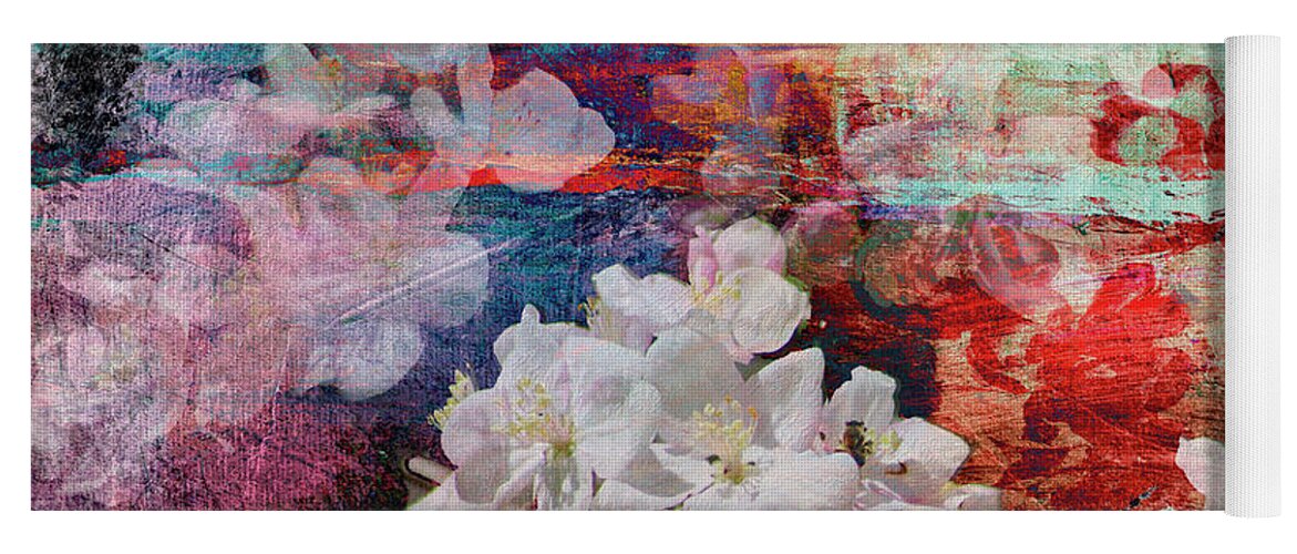 Floral Yoga Mat featuring the digital art Cherry Blossoms by Sandra Selle Rodriguez