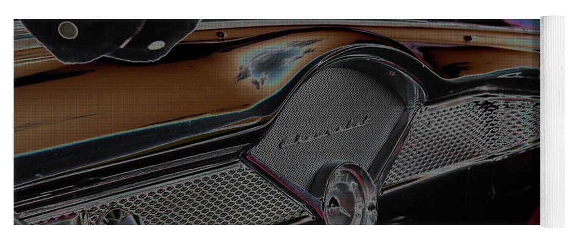 Car Yoga Mat featuring the photograph Chevy Dash by Carolyn Stagger Cokley