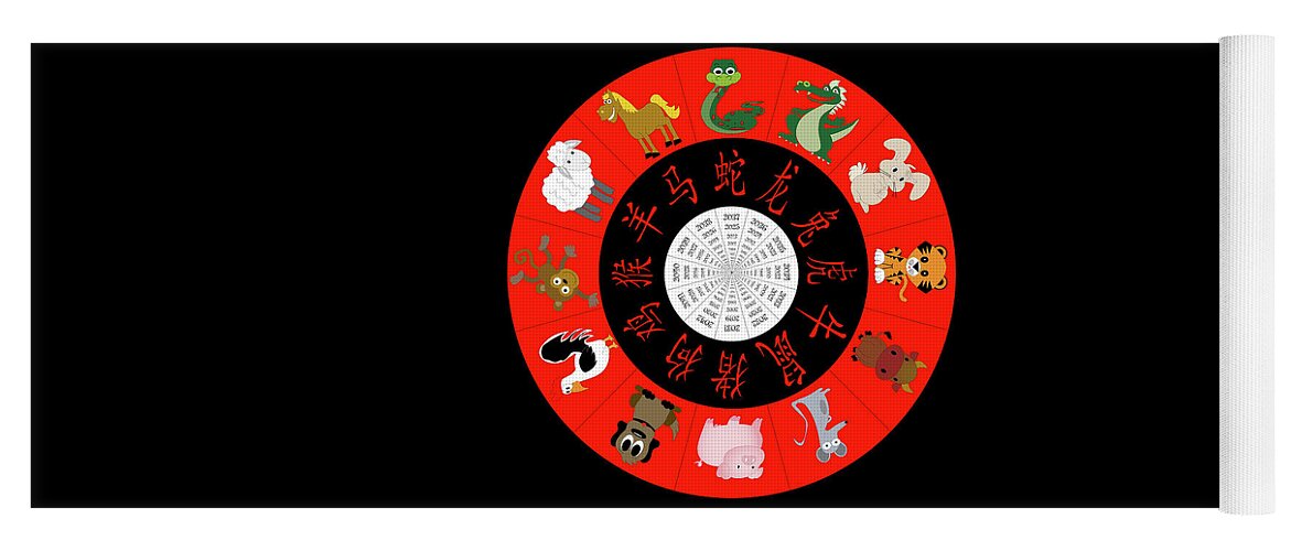  Yoga Mat featuring the photograph Chinese Zodiac by Karen Foley