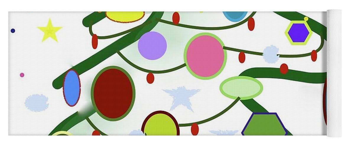 Christmas Tree Yoga Mat featuring the digital art Christmas In The Morning by Alida M Haslett