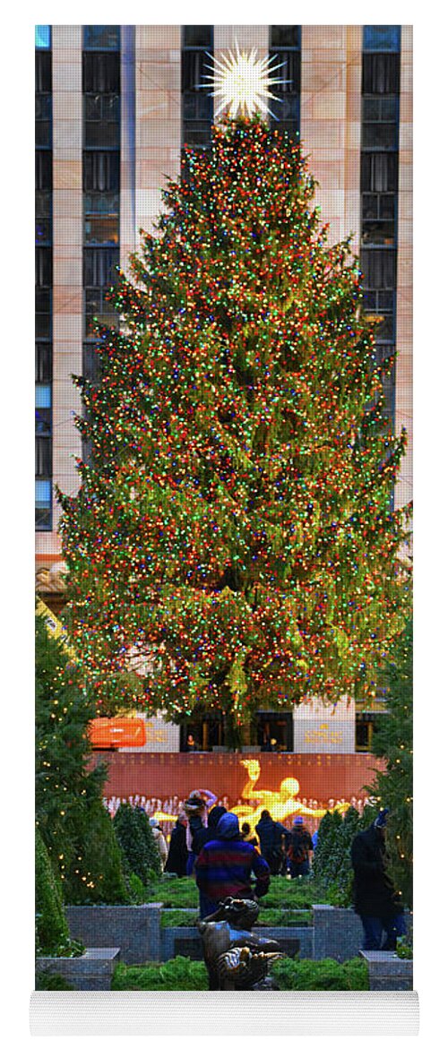 Christmas Yoga Mat featuring the photograph Christmas Tree, New York City by Jerry Griffin