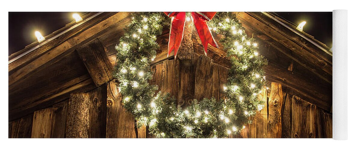 Christmas Yoga Mat featuring the photograph Christmas Wreath by Chuck Rasco Photography