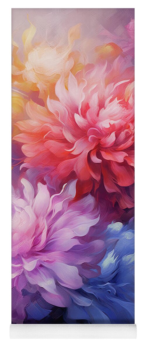 Chromatic Symphony Yoga Mat featuring the painting Chromatic Symphony by Greg Collins