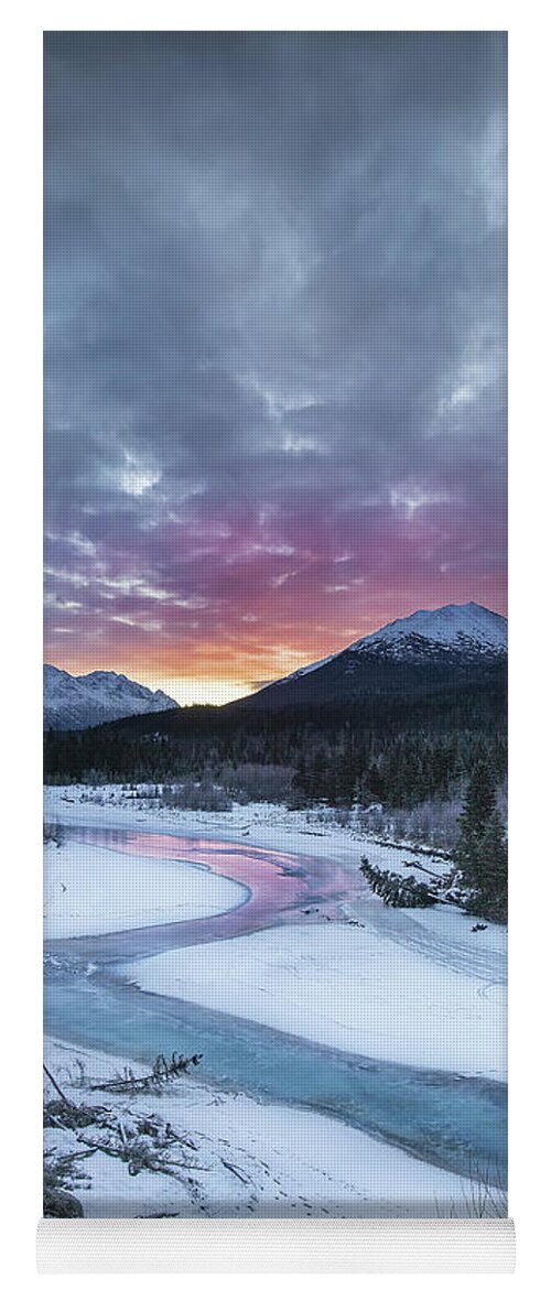 Alaska Yoga Mat featuring the photograph Chugach Rise by Ed Boudreau