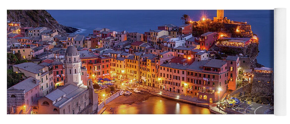 Vernazza Yoga Mat featuring the photograph Cinque Terre - Vernazza by Brian Jannsen