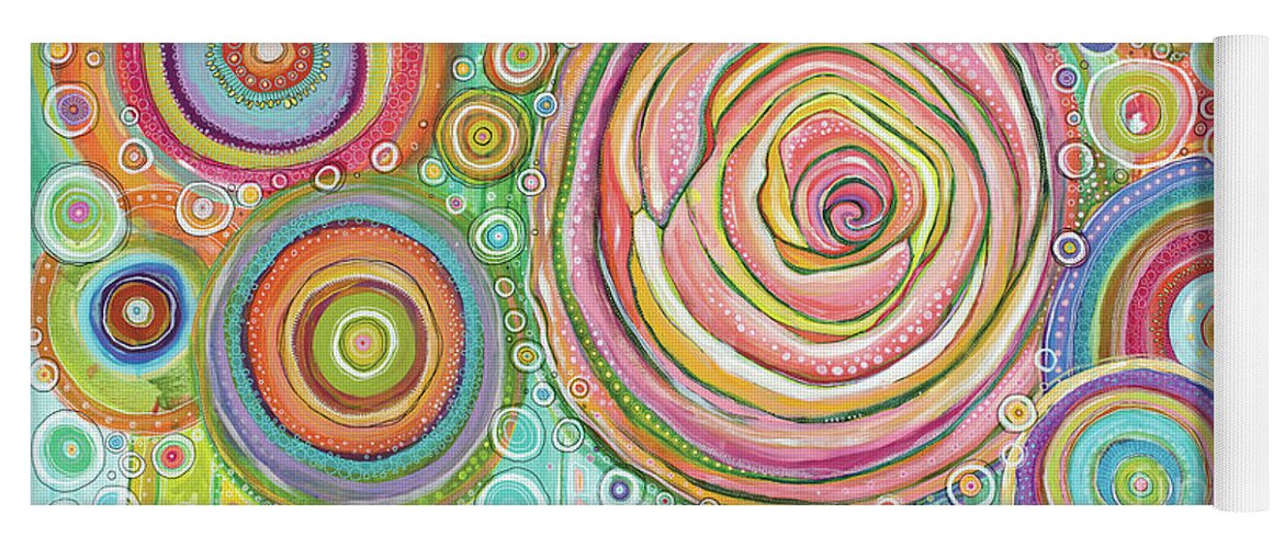 Circle Of Life Yoga Mat featuring the painting Circle of Life by Tanielle Childers