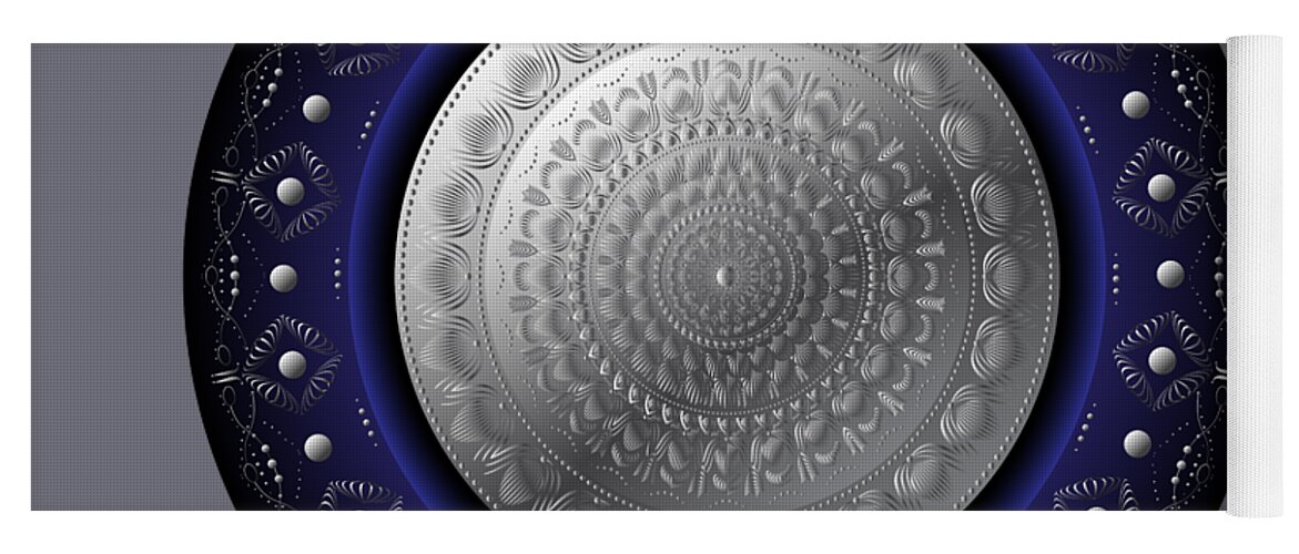Mandala Yoga Mat featuring the digital art Circumplexical No 3769 by Alan Bennington