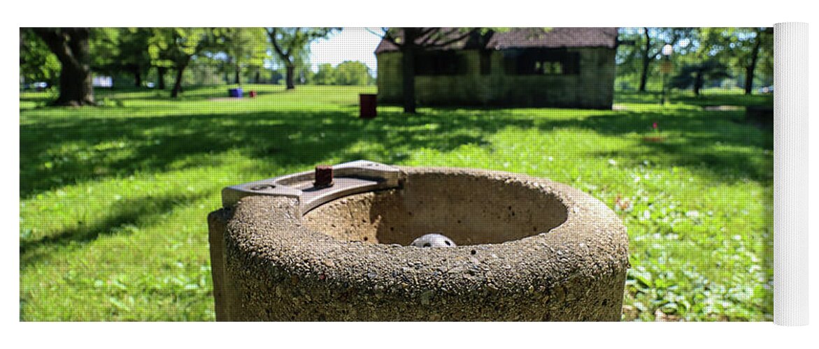 Garden Yoga Mat featuring the photograph Classic Chicago Park Water Fountain by Britten Adams