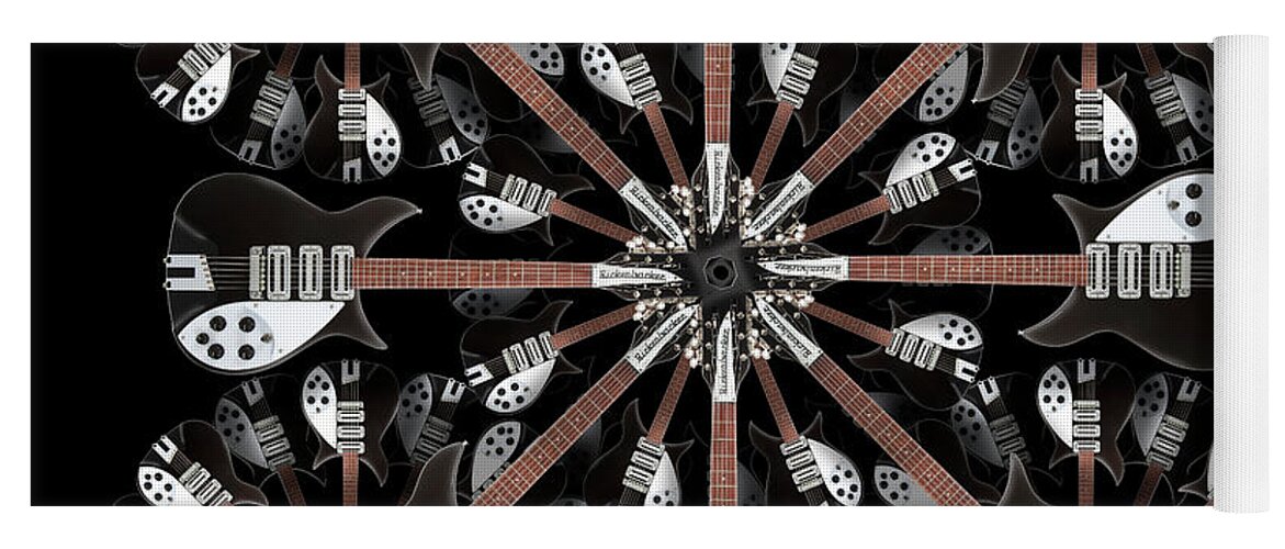 Abstract Guitars Yoga Mat featuring the photograph Classic Guitars Abstract 7 by Mike McGlothlen