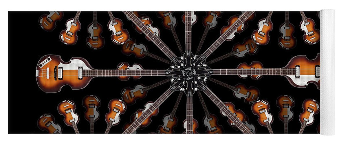 Abstract Guitars Yoga Mat featuring the photograph Classic Guitars Abstract 8 by Mike McGlothlen