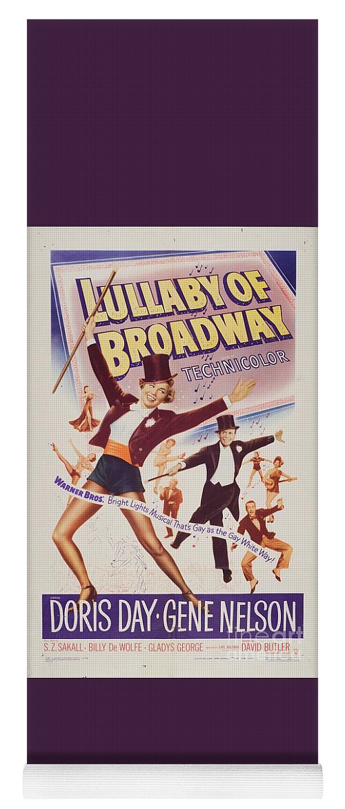 Lullaby Yoga Mat featuring the painting Classic Movie Poster - Lullaby of Broadway by Esoterica Art Agency