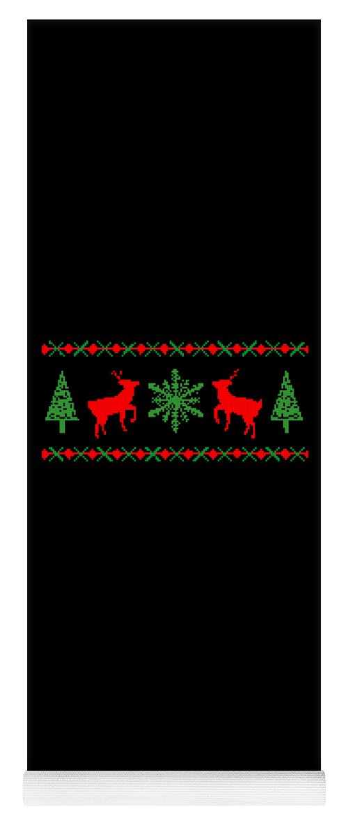 Christmas 2023 Yoga Mat featuring the digital art Classic Ugly Christmas Sweater by Flippin Sweet Gear