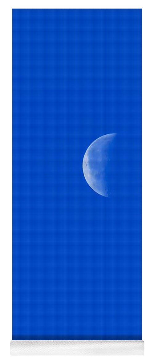 Wild Yoga Mat featuring the photograph Clear Half Moon in Aquarius by Judy Kennedy