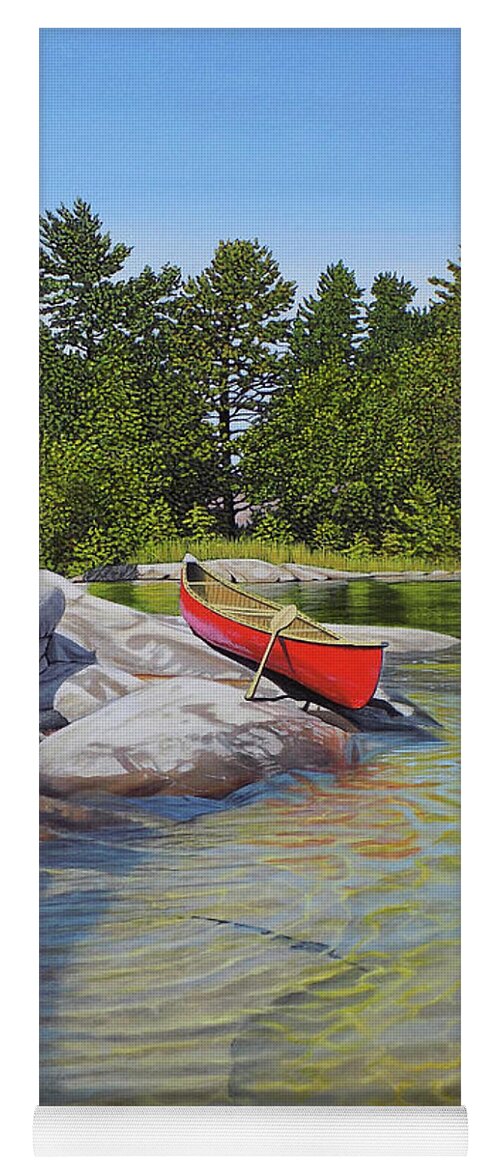 Georgian Bay Yoga Mat featuring the painting Clear Reflections by Kenneth M Kirsch