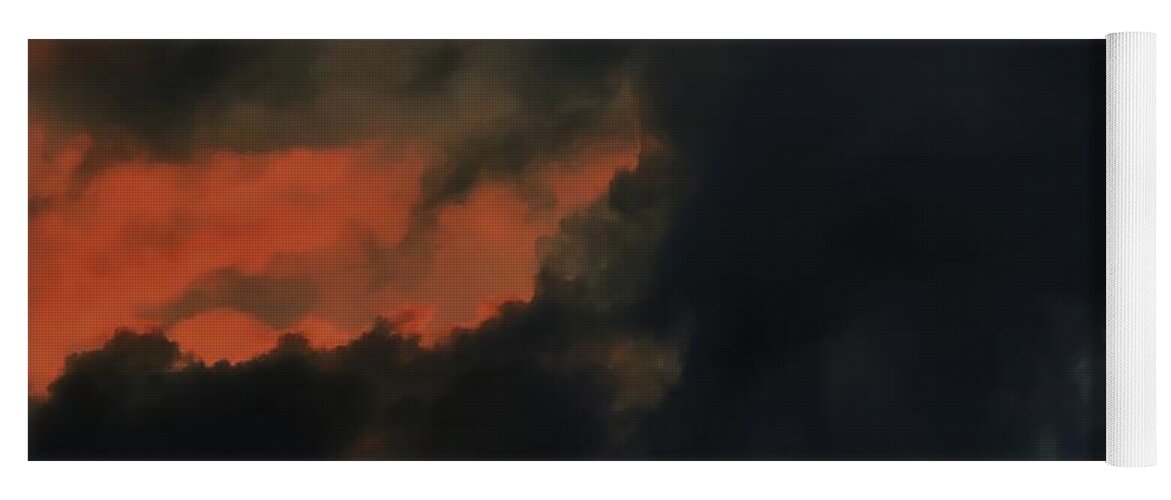 Cloud Images Sunset Image  Sunset Surprises Yoga Mat featuring the photograph Cloud Couple by Ruben Carrillo