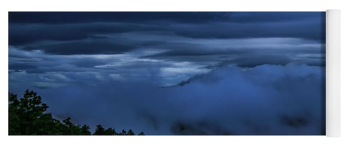 Blue Ridge Parkway Yoga Mat featuring the photograph Cloud Layers by Deb Beausoleil