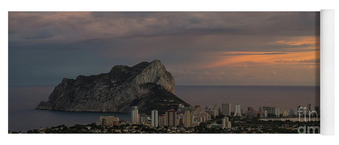 Sunset Yoga Mat featuring the photograph Clouds on the Mediterranean coast in Calpe by Adriana Mueller