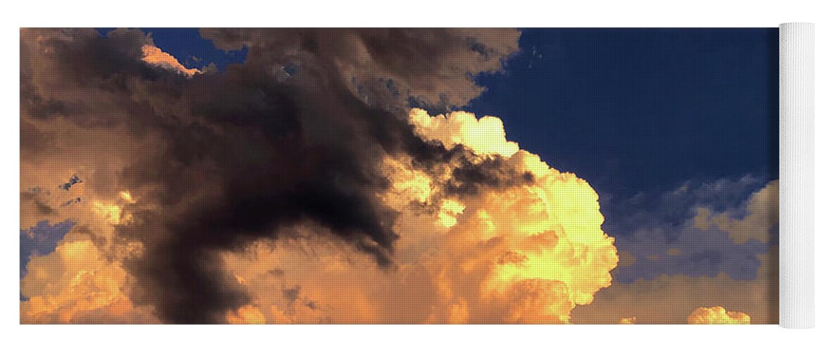 Clouds Yoga Mat featuring the photograph Cloudscape thunder head by Steve Karol