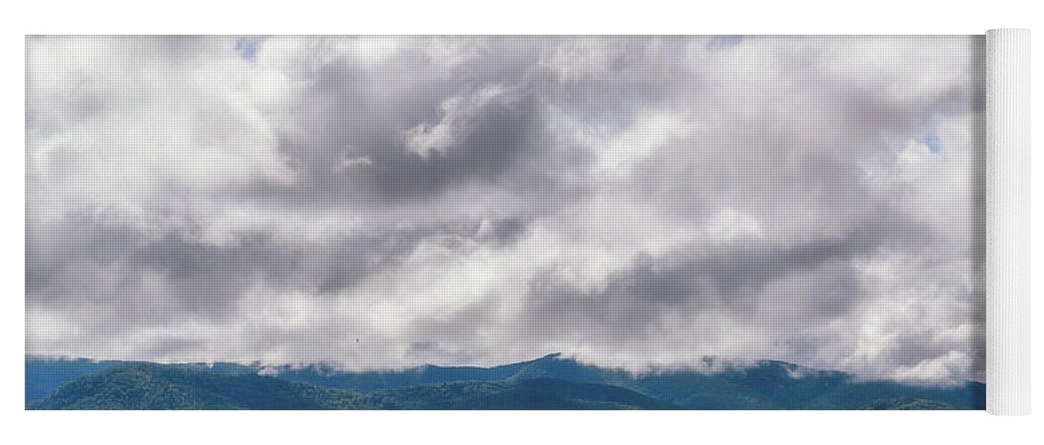 Landscape Yoga Mat featuring the photograph Cloudy Blue by Jim Love