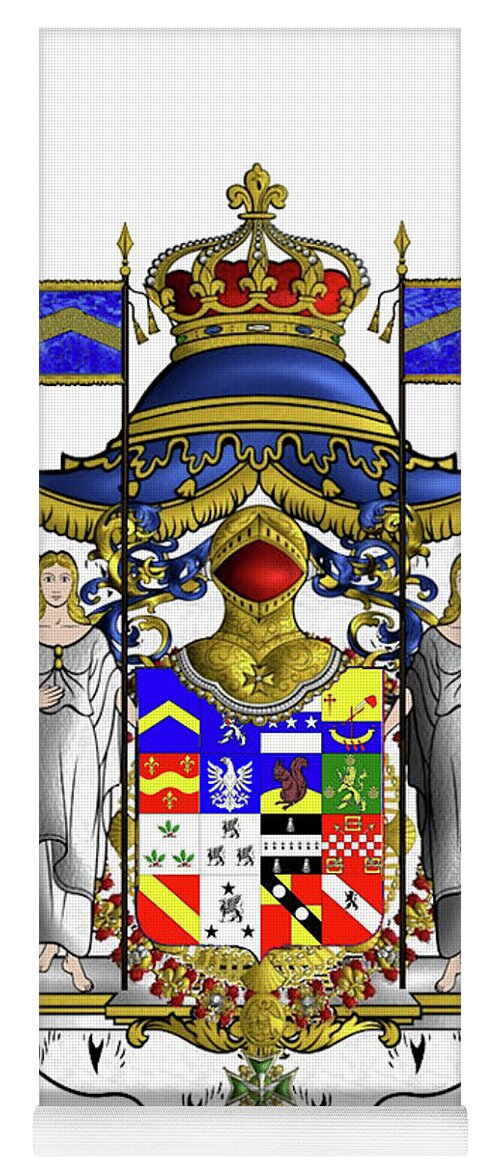 Coat Of Arms Yoga Mat featuring the drawing Coat of Arms by Troy Caperton