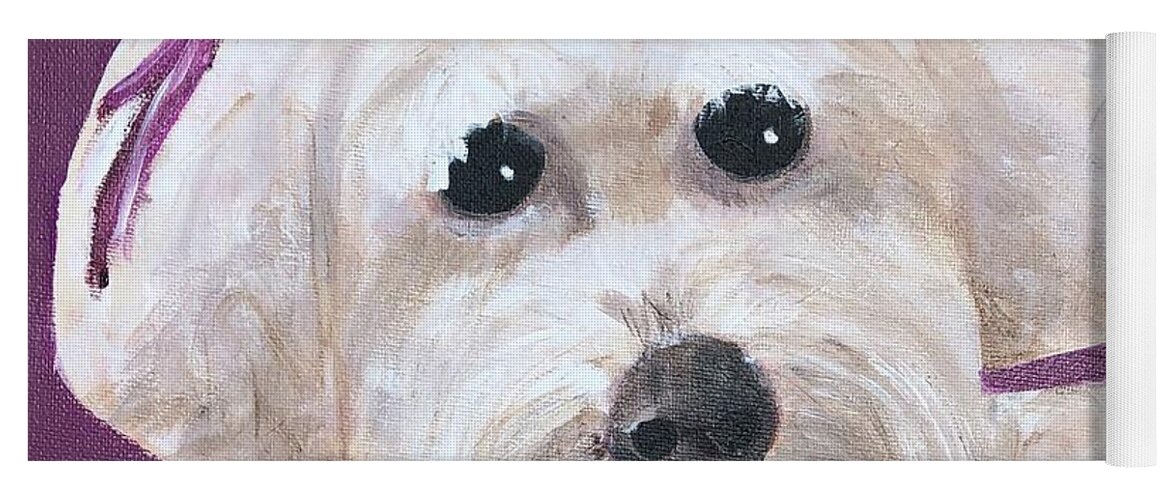 Suzymandelcanter Yoga Mat featuring the painting Coco by Suzy Mandel-Canter