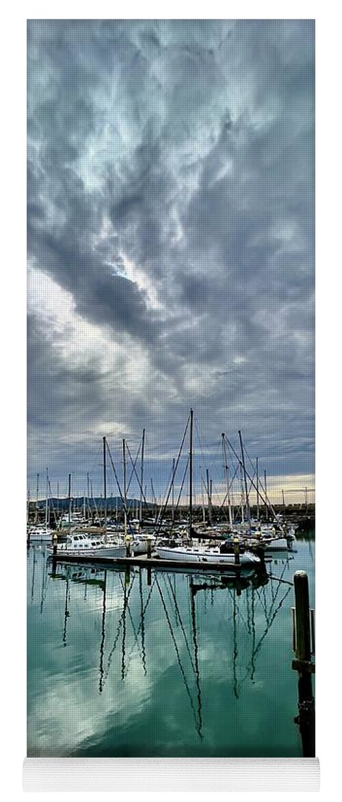 Australia Yoga Mat featuring the photograph Coffs Harbour with yachts by Sheila Smart Fine Art Photography