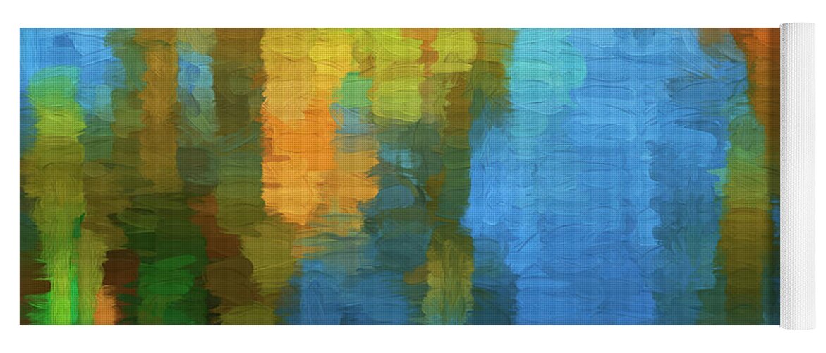 Abstract Yoga Mat featuring the digital art Color Abstraction XXXI by David Gordon