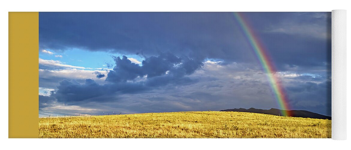 Rainbow Yoga Mat featuring the photograph Colorado Rainbow by Bob Falcone